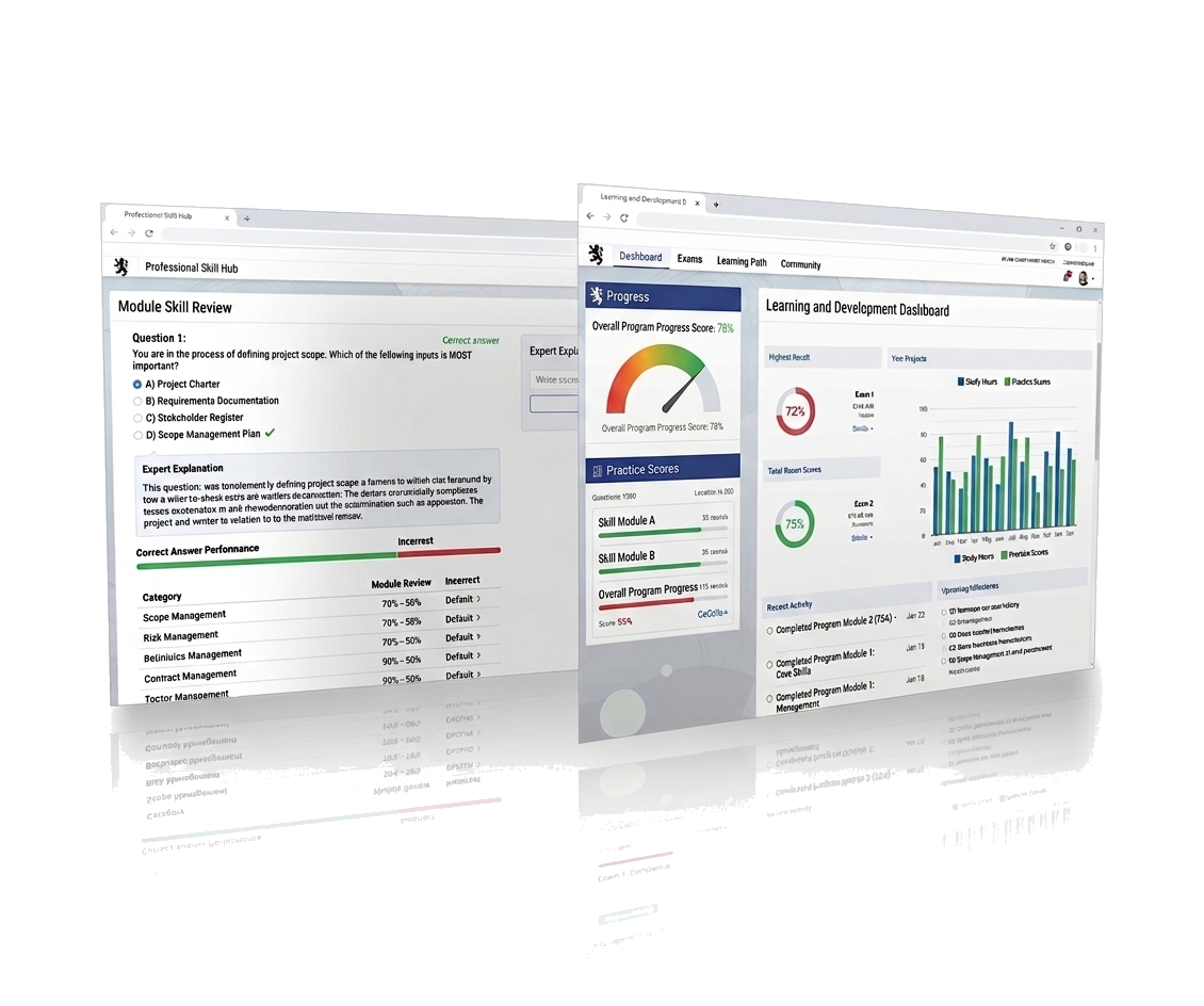 CompTIA Exam progress dashboard preview